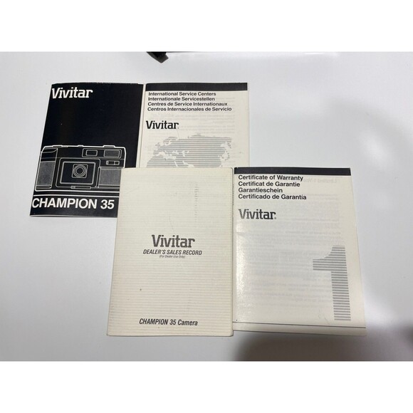 Lot Of 2 Vintage Camera Untested VIVITAR CHAMPION 35 Polaroid Square Shooter 2 - Picture 3 of 16